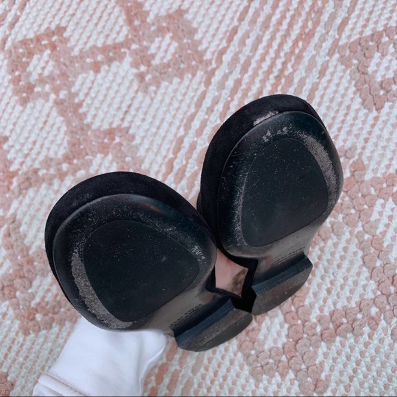 Black Jenni Kayne Olympia Suede Mules Rounded Toe Flats EU 35.5/US 5.5 - Picture 7 of 15